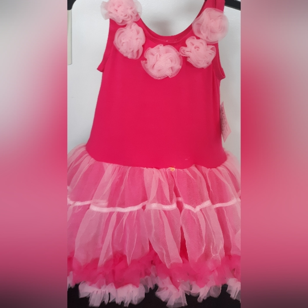 Tulle Tutu Dress - Pink Layered Ruffled Skirt - Kids Size: 2-3 - Costumes Dance